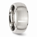 Chisel Stainless Steel Beveled Edge 10mm Brushed And Polished Wedding Band