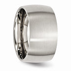 Chisel Stainless Steel 12mm Brushed Wedding Band