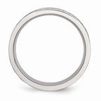 Chisel Stainless Steel Flat Laser Etched Celtic Knot 6mm Polished Wedding Band
