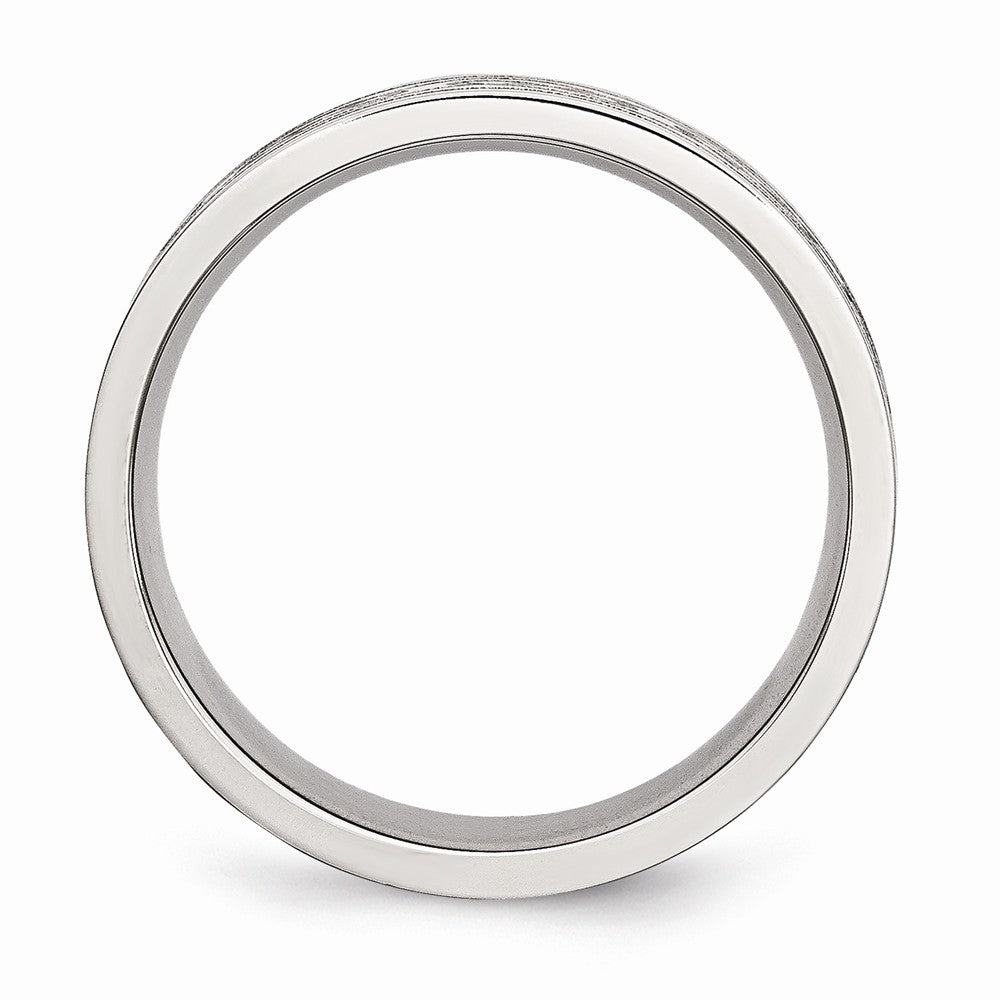 Chisel Stainless Steel Flat Laser Etched Celtic Knot 6mm Polished Wedding Band