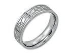Chisel Stainless Steel Flat Laser Etched Celtic Knot 6mm Polished Wedding Band