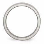 Chisel Stainless Steel Beveled Edge 6mm Polished Wedding Band