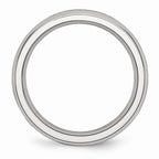 Chisel Stainless Steel 4mm April Clear CZ Ring