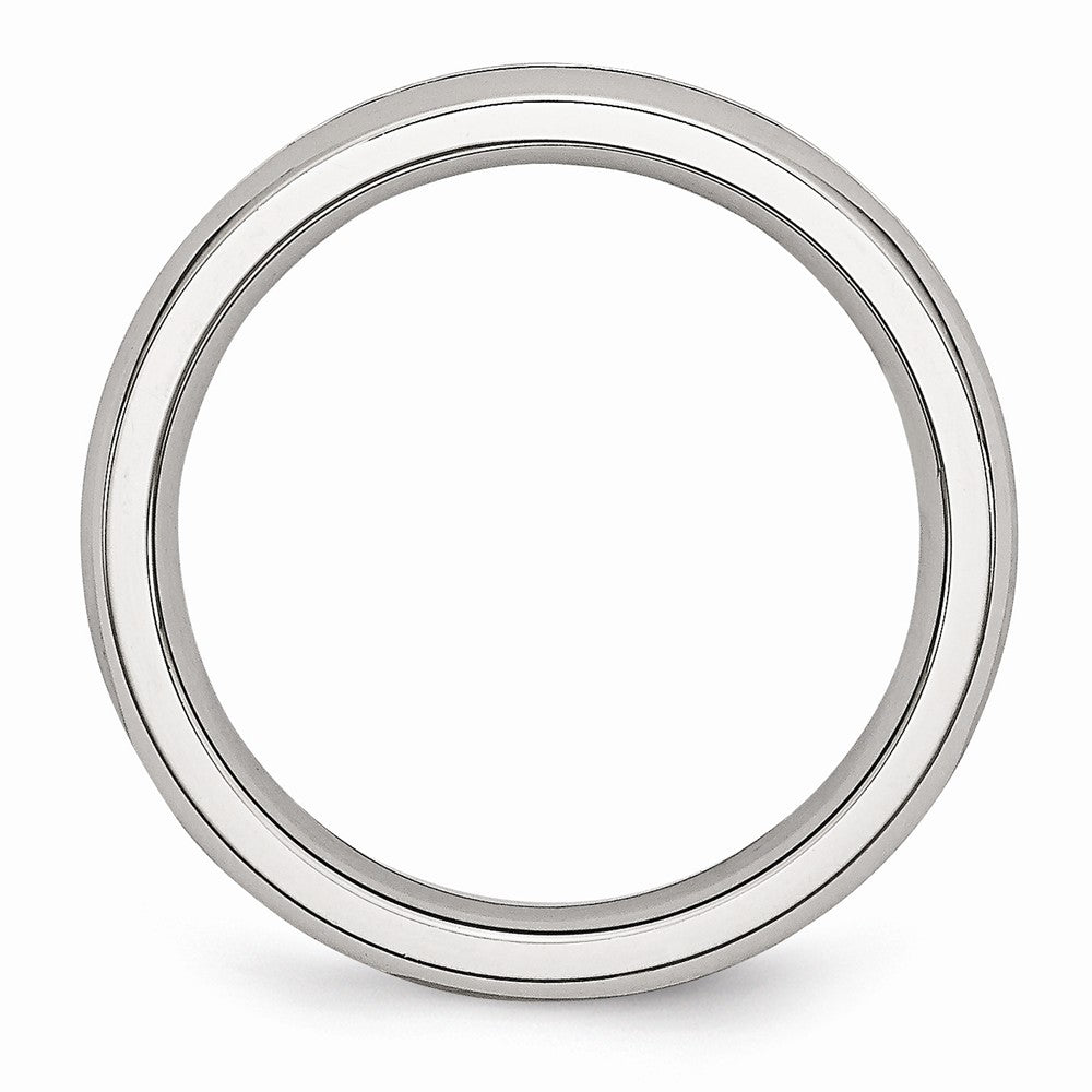 Chisel Stainless Steel 4mm April Clear CZ Ring