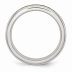 Chisel Stainless Steel 4mm August Light Green CZ Ring