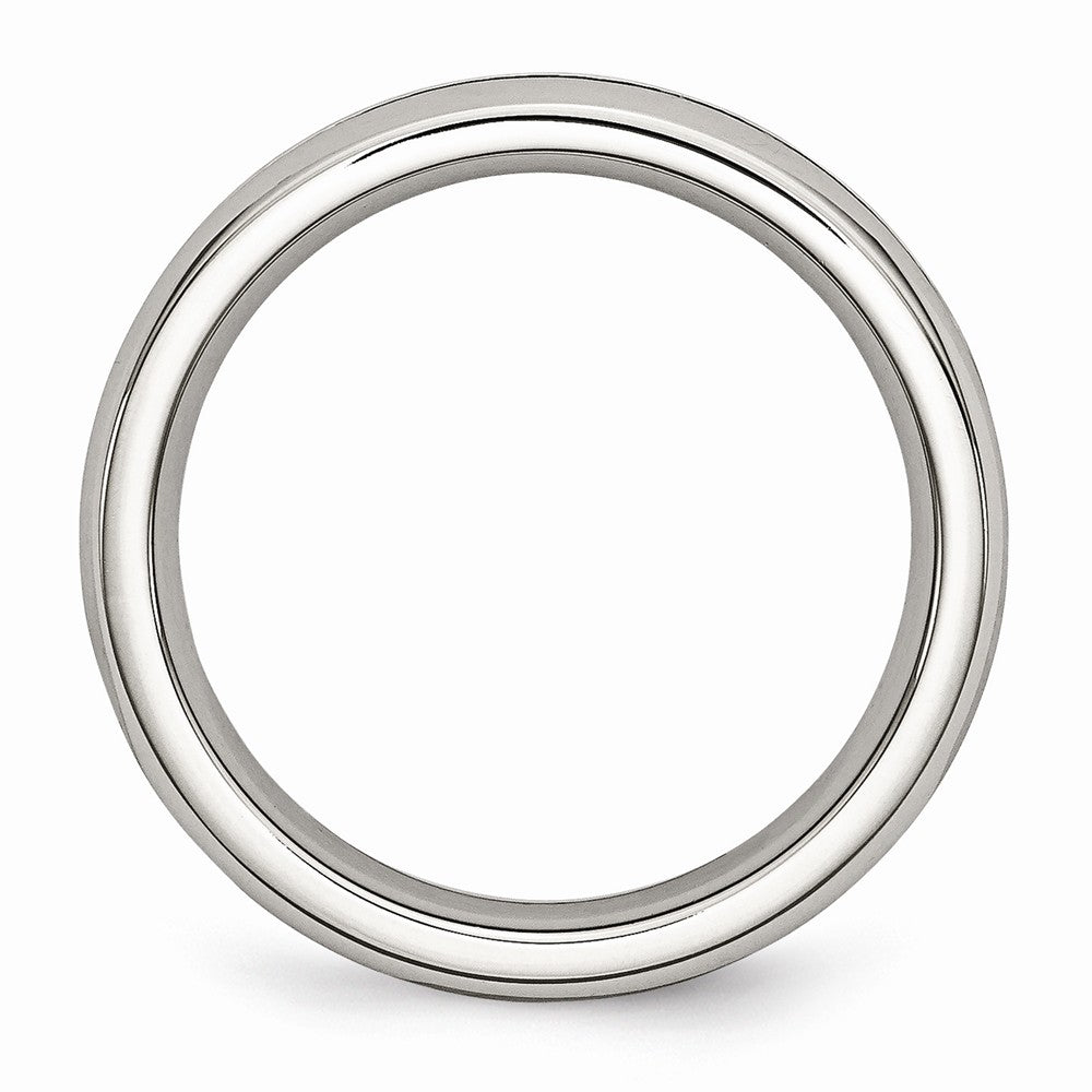 Chisel Stainless Steel 4mm December Teal CZ Ring