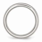 Chisel Stainless Steel 4mm January Dark Red CZ Ring