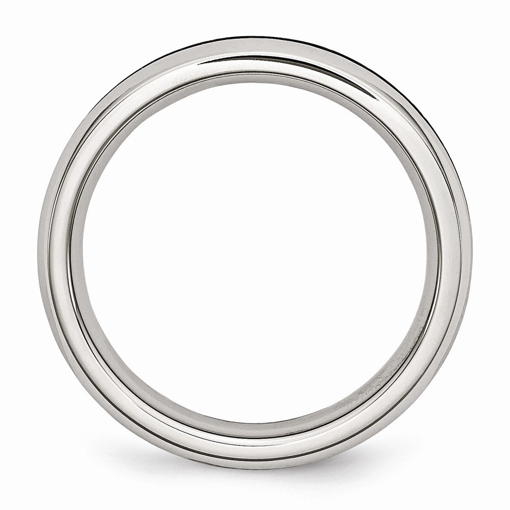 Chisel Stainless Steel 4mm January Dark Red CZ Ring