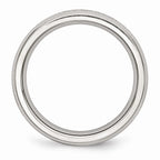 Chisel Stainless Steel 4mm June Pink CZ Ring