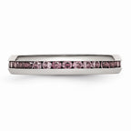 Chisel Stainless Steel 4mm June Pink CZ Ring