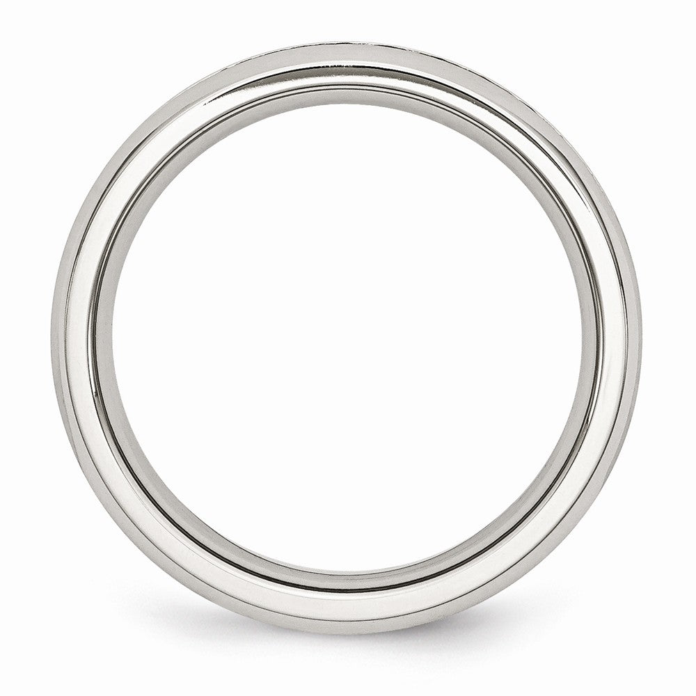 Chisel Stainless Steel 4mm November Yellow CZ Ring