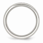 Chisel Stainless Steel 4mm November Yellow CZ Ring