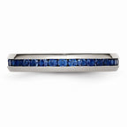 Chisel Stainless Steel 4mm September Blue CZ Ring