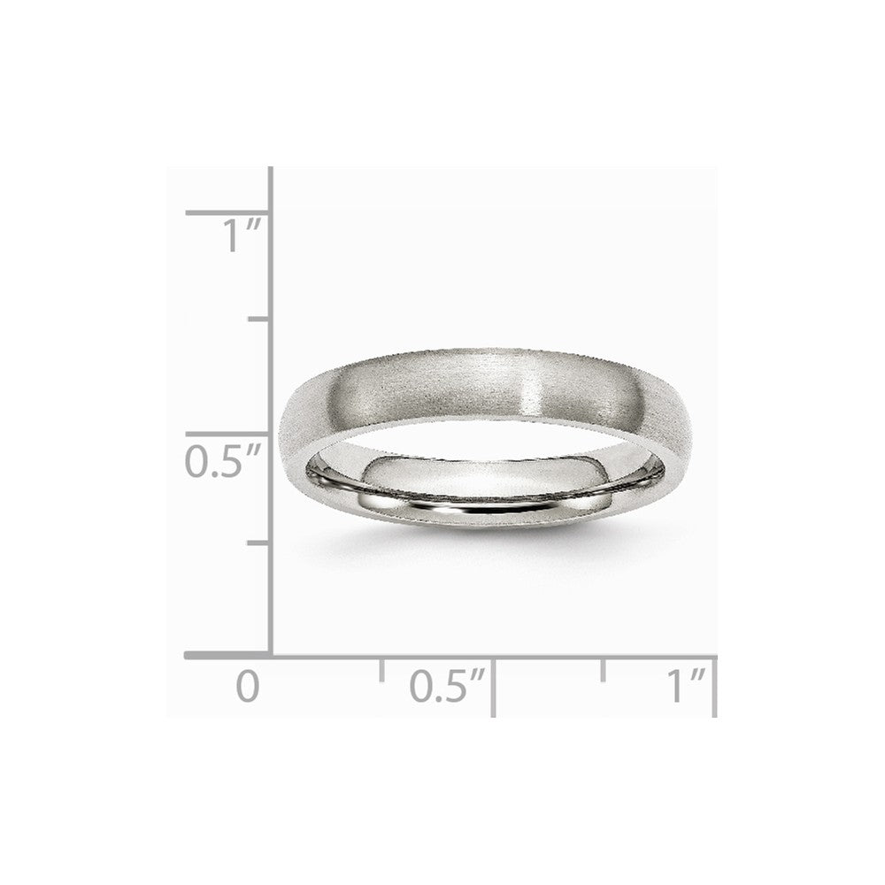 Chisel Stainless Steel 4mm Brushed Wedding Band