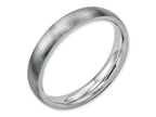 Chisel Stainless Steel 4mm Brushed Wedding Band