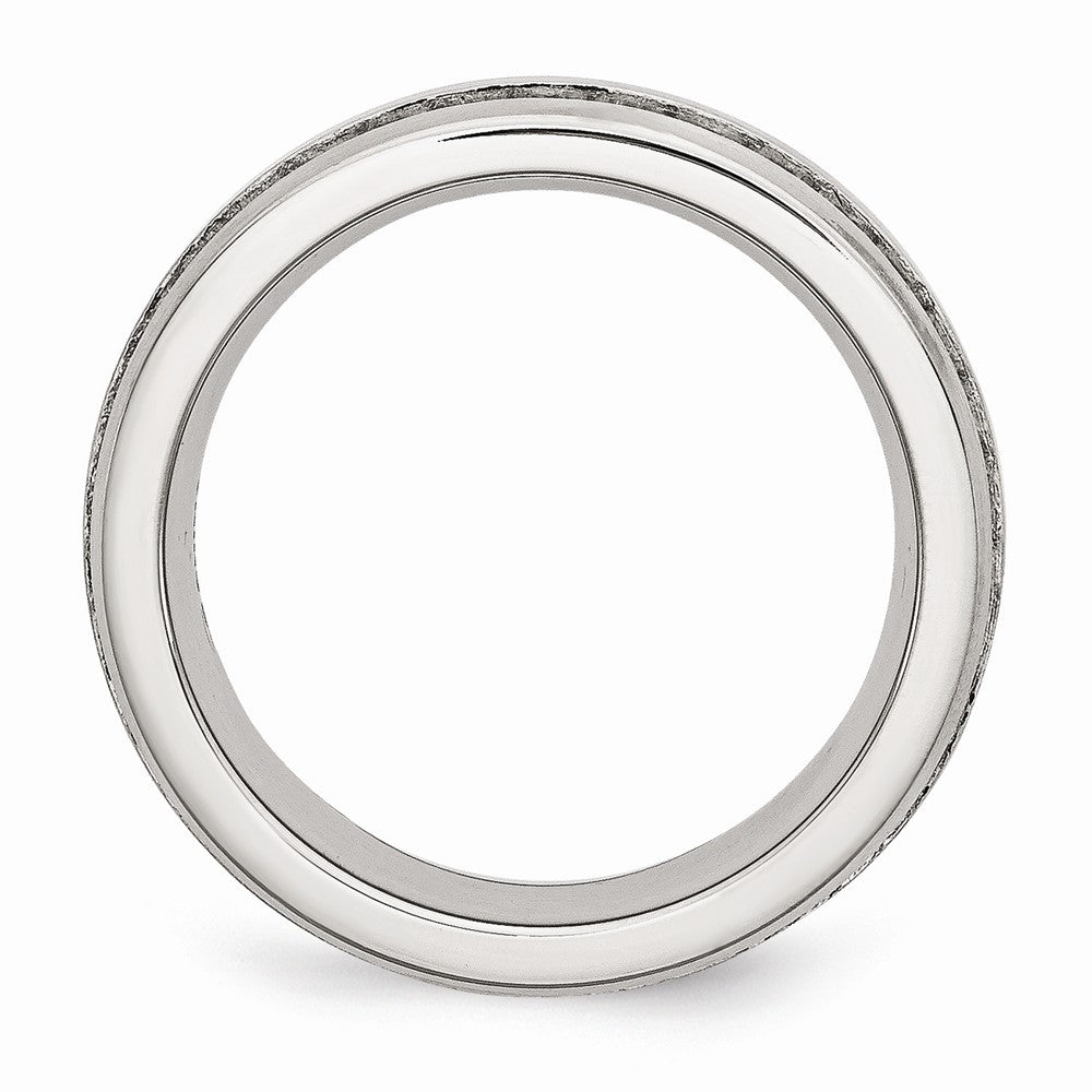 Chisel Stainless Steel 7mm Double Row CZ Ring