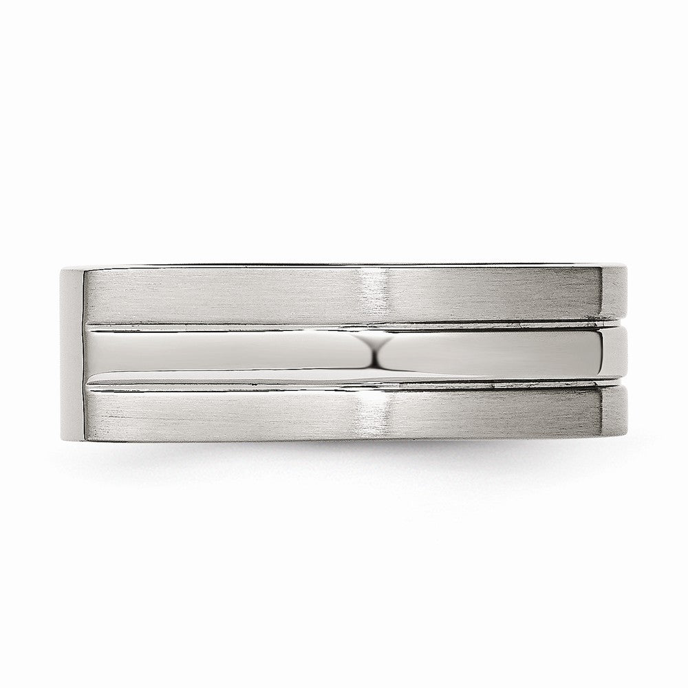 Chisel Stainless Steel 8mm Wedding Band