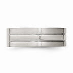 Chisel Stainless Steel 8mm Wedding Band