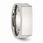 Chisel Stainless Steel 8mm Wedding Band
