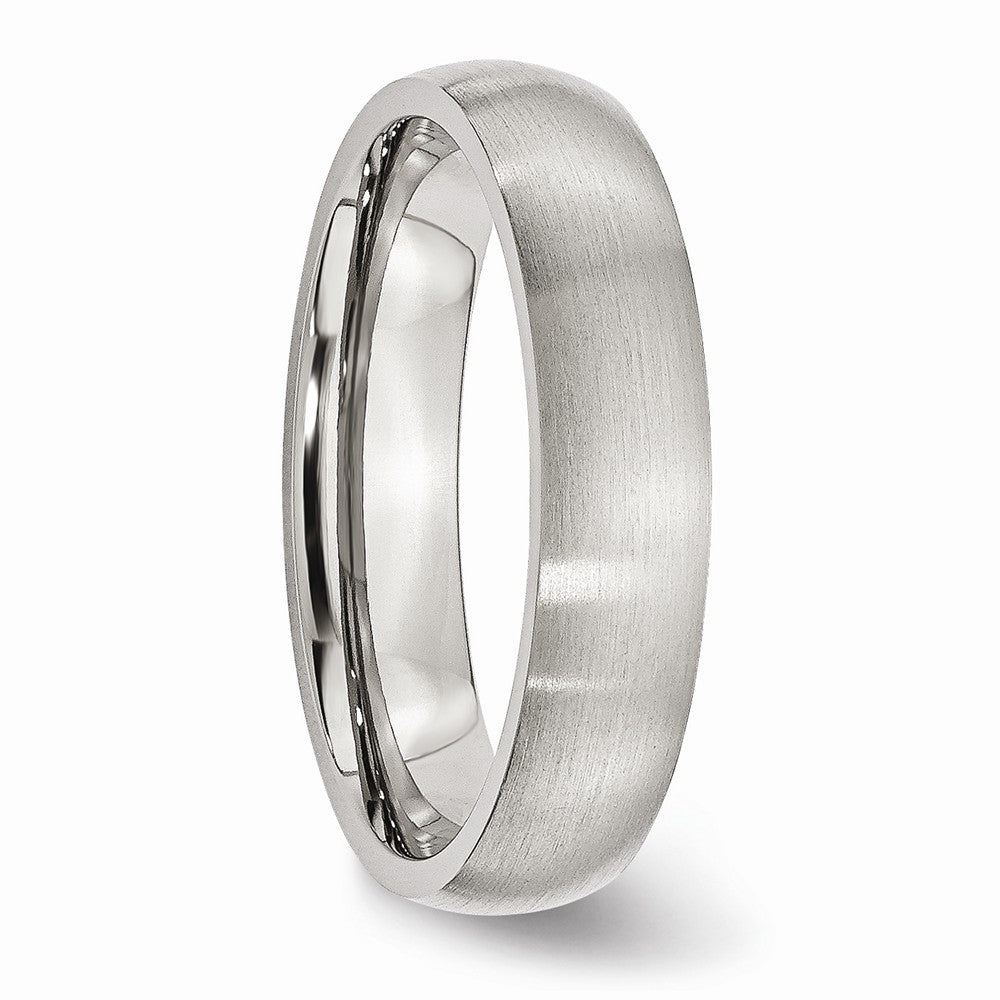 Chisel Stainless Steel 5mm Brushed Wedding Band