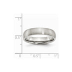 Chisel Stainless Steel 5mm Brushed Wedding Band