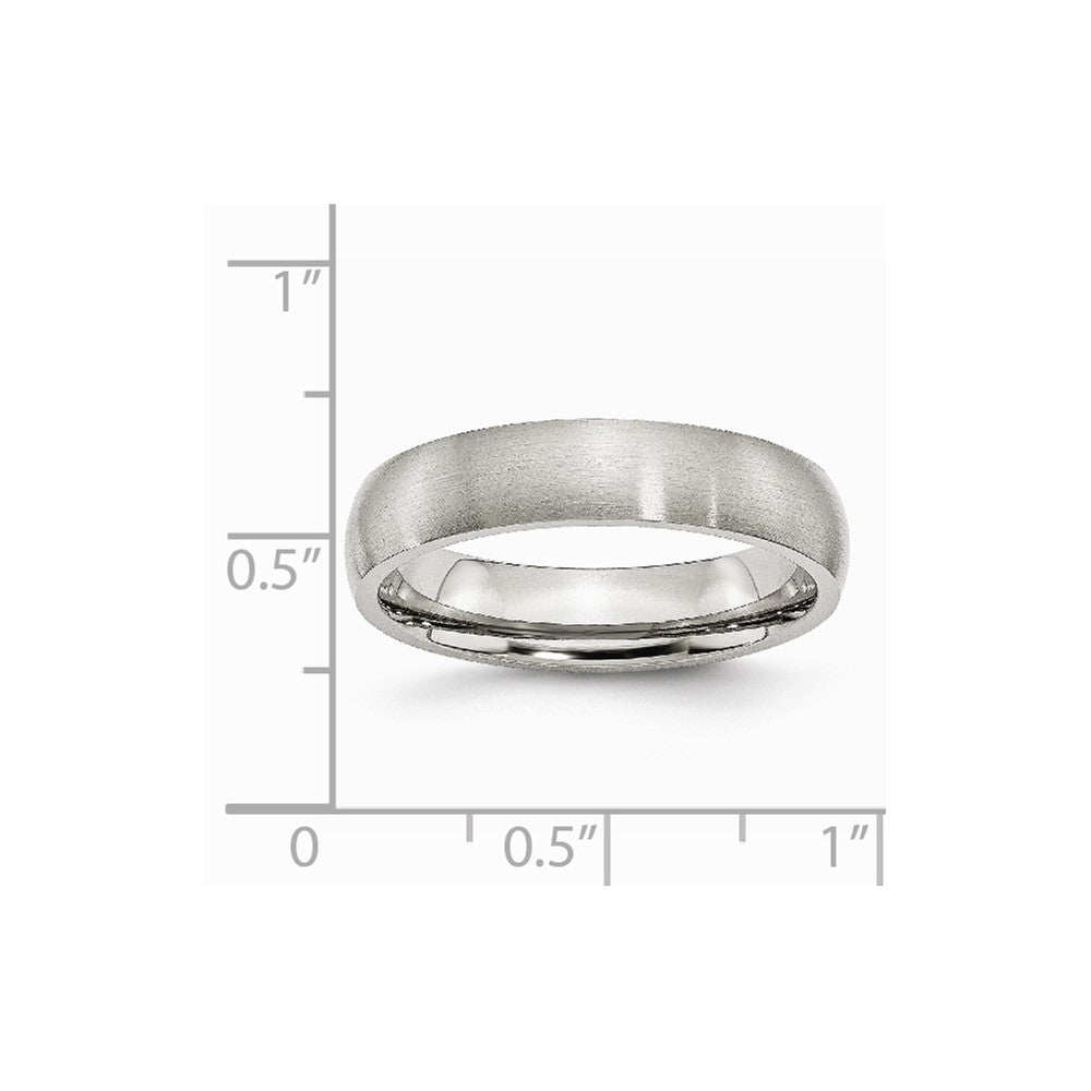 Chisel Stainless Steel 5mm Brushed Wedding Band