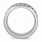 Chisel Stainless Steel Chain/black Ip-plated Brushed and Polished 10mm Wedding Band