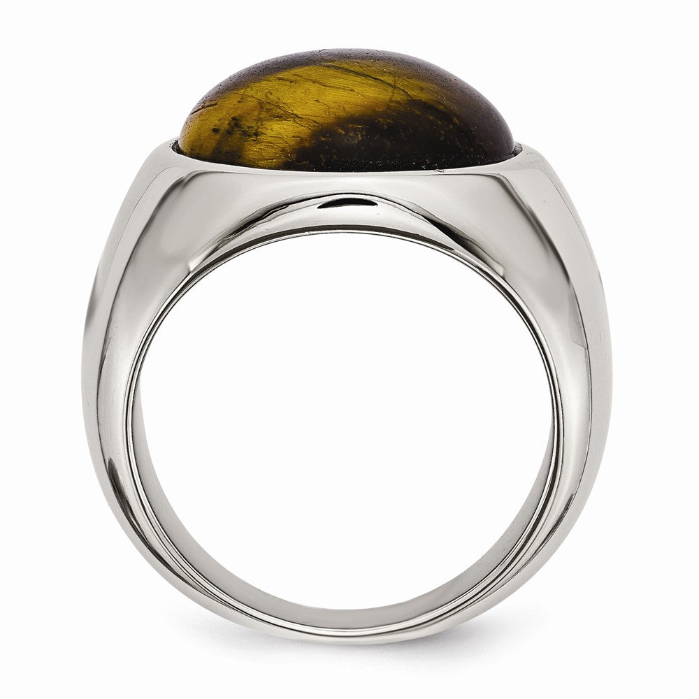 Chisel Stainless Steel Tiger's Eye Ring