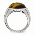 Chisel Stainless Steel Tiger's Eye Ring