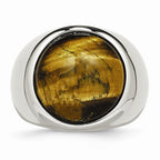 Chisel Stainless Steel Tiger's Eye Ring