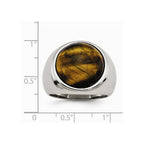 Chisel Stainless Steel Tiger's Eye Ring