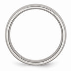 Chisel Stainless Steel 8mm Brushed Wedding Band