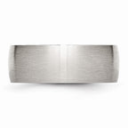 Chisel Stainless Steel 8mm Brushed Wedding Band