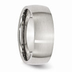 Chisel Stainless Steel 8mm Brushed Wedding Band