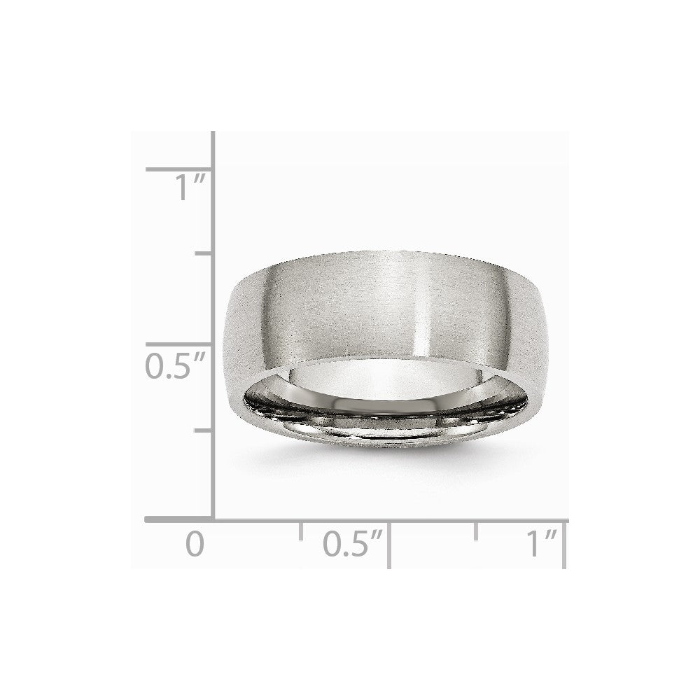 Chisel Stainless Steel 8mm Brushed Wedding Band