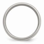Chisel Stainless Steel And 14k Yellow Inlay 8mm Polished Wedding Band