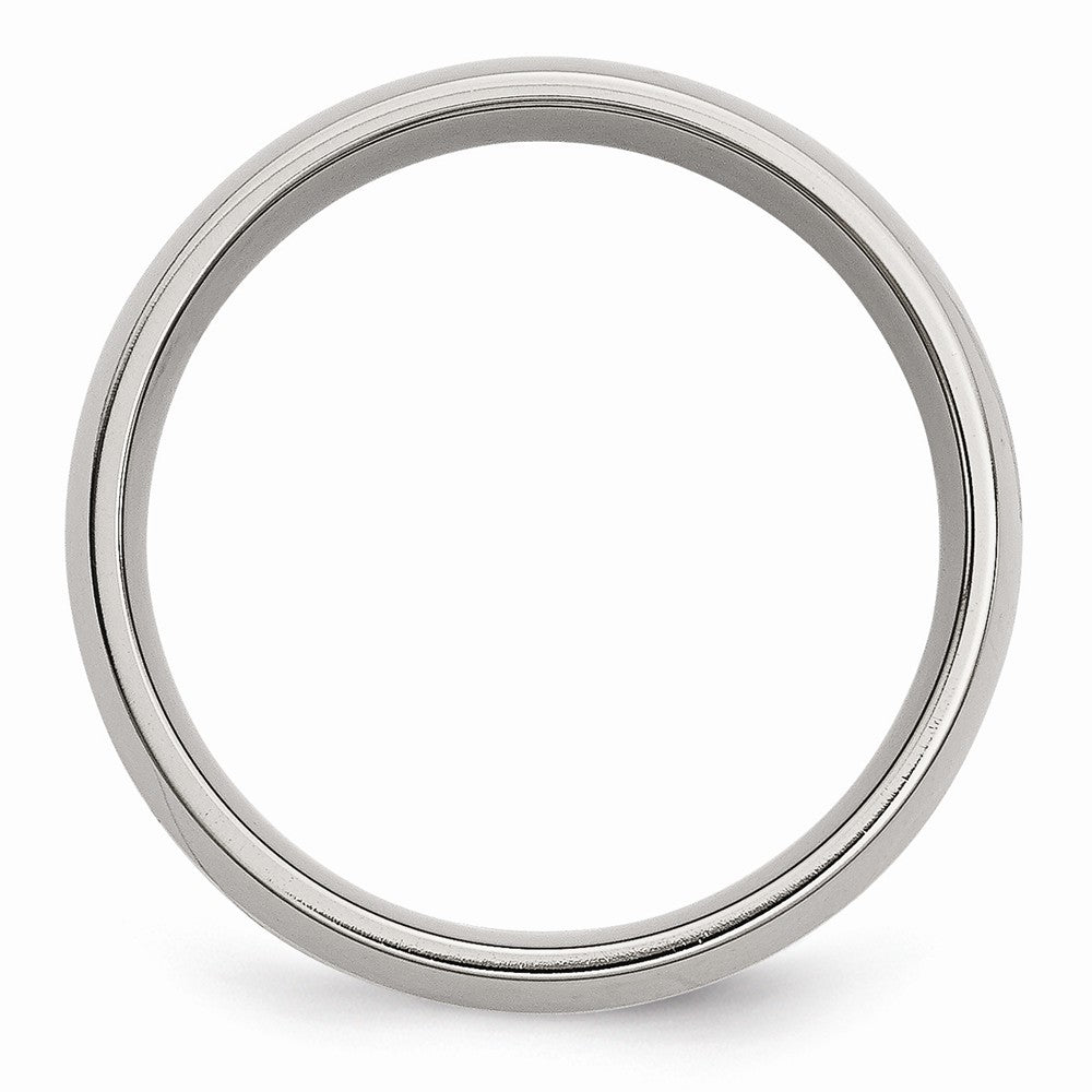 Chisel Stainless Steel And 14k Yellow Inlay 8mm Polished Wedding Band