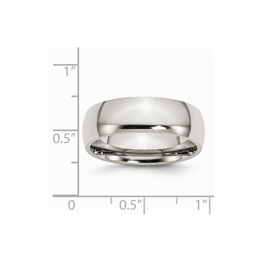 Chisel Stainless Steel 7mm Polished Wedding Band