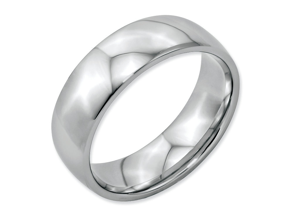 Chisel Stainless Steel 7mm Polished Wedding Band