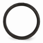Chisel Stainless Steel Black Ip-plated Hammered 8mm Wedding Band