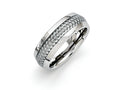 Chisel Stainless Steel And Grey Carbon Fiber 8mm Polished Wedding Band