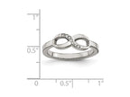 FJC Finejewelers Stainless Steel Polished Infinity Symbol CZ Ring