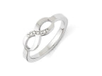 FJC Finejewelers Stainless Steel Polished Infinity Symbol CZ Ring