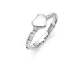 Chisel Stainless Steel Polished Twisted Heart Ring