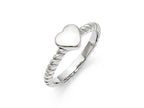 Chisel Stainless Steel Polished Twisted Heart Ring