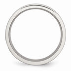 Chisel Stainless Steel Grooved 6mm Satin And Polished Wedding Band