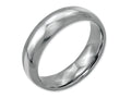 Chisel Stainless Steel Sterling Silver Inlay 6mm Polished Wedding Band