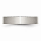 Chisel Stainless Steel Flat 5mm Brushed Wedding Band