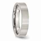 Chisel Stainless Steel Flat 5mm Brushed Wedding Band