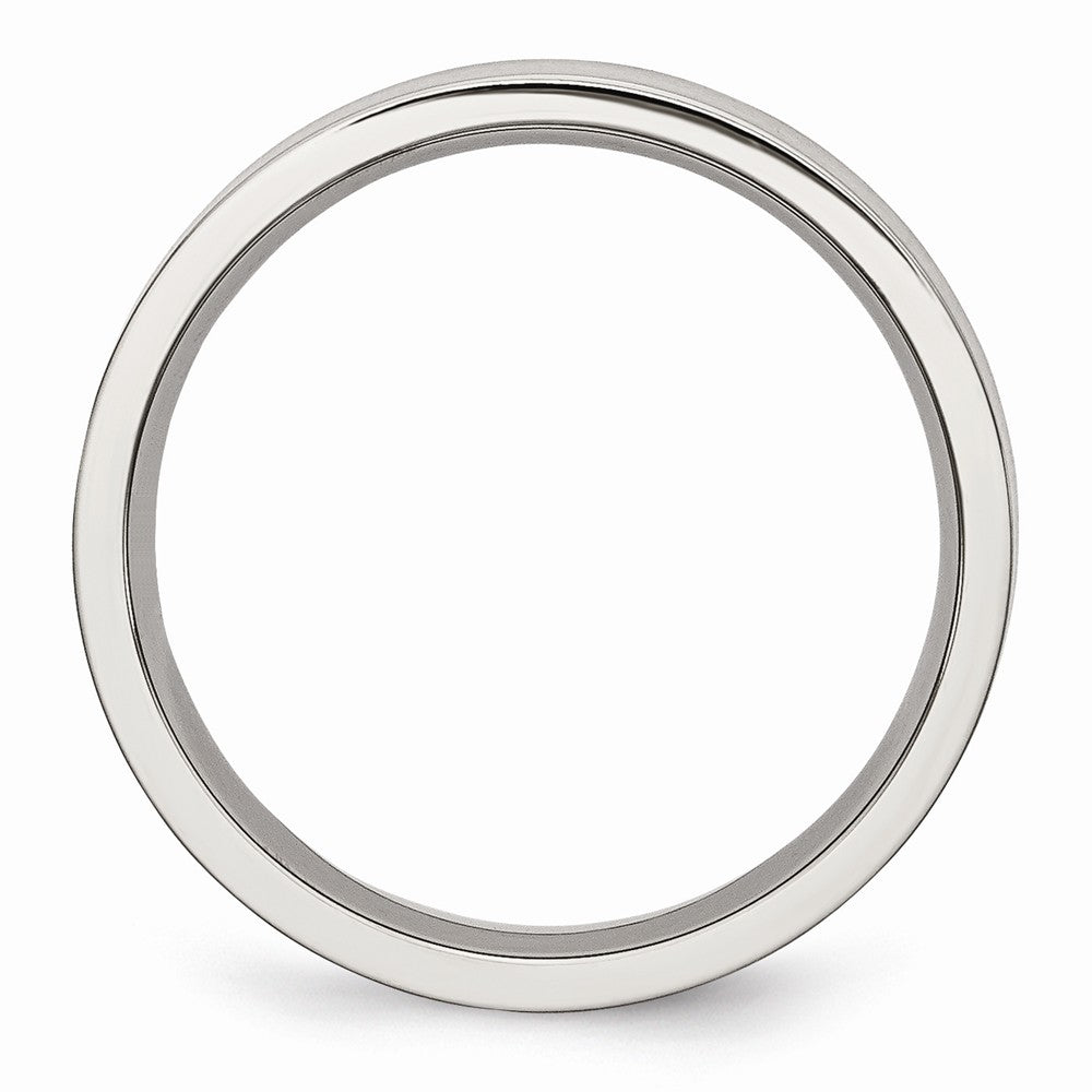 Chisel Stainless Steel Flat 5mm Brushed Wedding Band